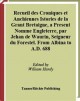 Recueil des croniques et anchiennes istories de la Grant Bretaigne From Albina to A.D. 688  Cover Image